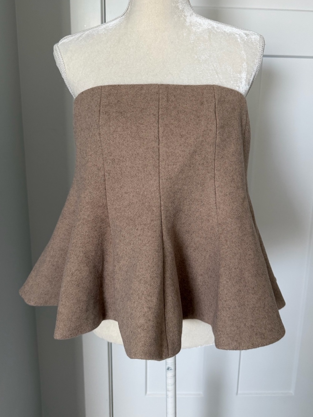 Mare Mare X Anthropologie Strapless Peplum Top